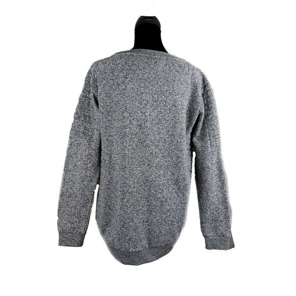 BCBG Hi-Low Marled Gray Logo Womens S Pullover Sweatshirt - Picture 8 of 8